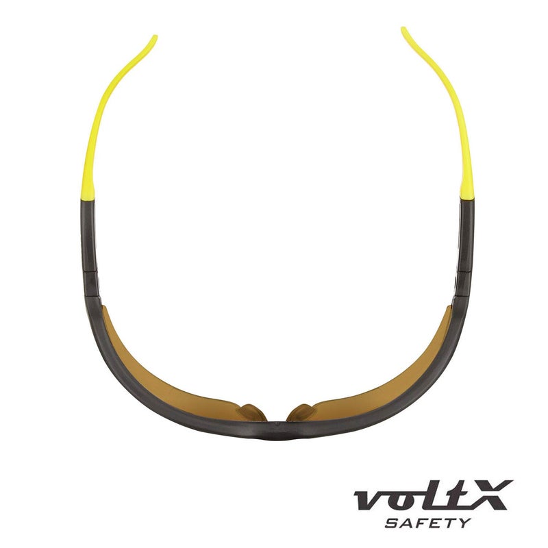 voltX GT ADJUSTABLE Bifocal Reading Safety Glasses (Brown Lens +1.5), ANSI Z87.1+ & CE EN166FT, Anti fog coated, UV400 Lens, Tilt & length adjustable earstems, clip on safety cord. - Image 5